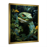Green Snake Solitude - Snake Wall Art Prints