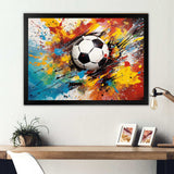 Abstraction Soccer Ball - Sports Canvas Wall Art