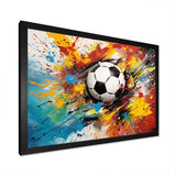 Abstraction Soccer Ball - Sports Canvas Wall Art