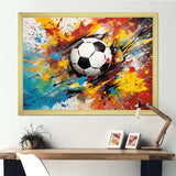 Abstraction Soccer Ball - Sports Canvas Wall Art