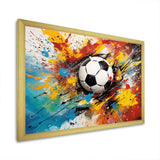 Abstraction Soccer Ball - Sports Canvas Wall Art