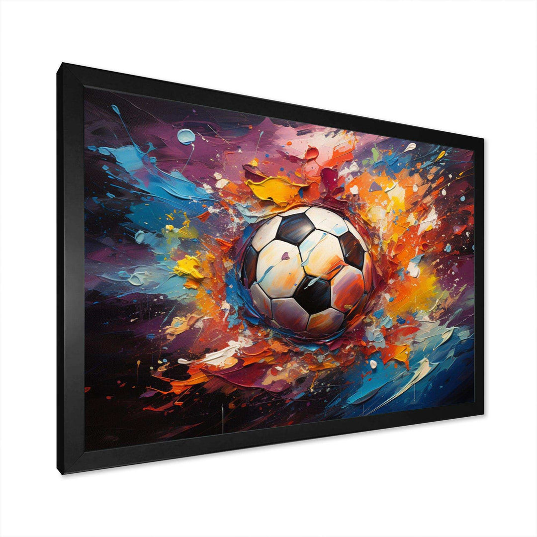 Soccer Ball Kaleidoscope II - Sports Canvas Wall Art