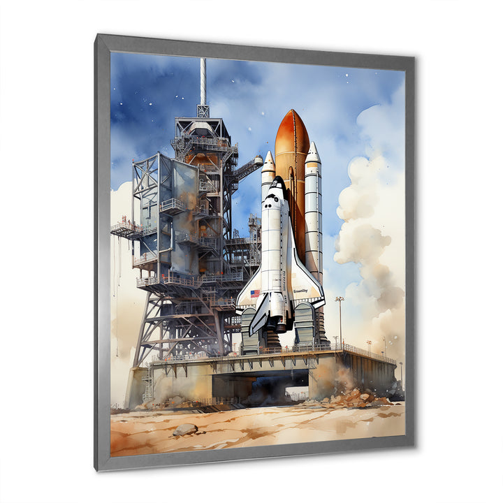 Space Shuttle Launch I - Space Shuttle Canvas Wall Art