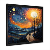 Spiritual Enlightened Path Pointillism - Spiritual Canvas Wall Art