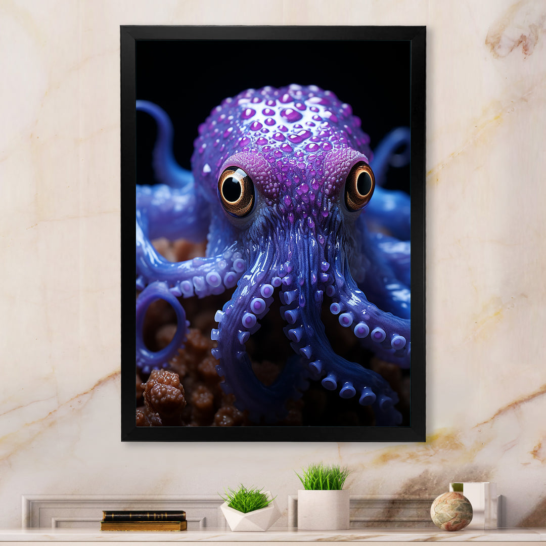 Purple Squid Enigmatic Cephalopod - Squid Wall Art Prints