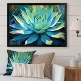 Green Succulents Majestic Agave II - Floral Canvas Wall Art