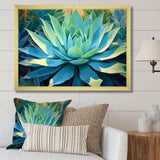 Green Succulents Majestic Agave II - Floral Canvas Wall Art