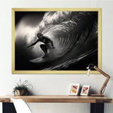 Surfers Paradise Grey Wave I - Surfing Canvas Wall Art