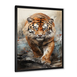 Tiger Descending From The Mountain - Tiger Canvas Wall Art