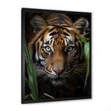 Tiger Portrait Vibrant - Tiger Large Canvas Wall Art