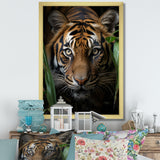 Tiger Portrait Vibrant - Tiger Large Canvas Wall Art