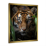 Tiger Portrait Vibrant - Tiger Large Canvas Wall Art