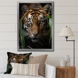 Tiger Portrait Vibrant - Tiger Large Canvas Wall Art