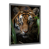 Tiger Portrait Vibrant - Tiger Large Canvas Wall Art