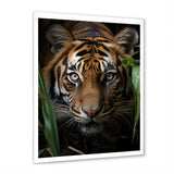 Tiger Portrait Vibrant - Tiger Large Canvas Wall Art