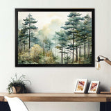 Tonalism Whispering Pines Pointillism I - Landscapes Canvas Wall Art