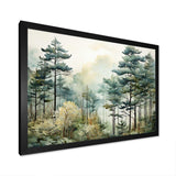 Tonalism Whispering Pines Pointillism I - Landscapes Canvas Wall Art