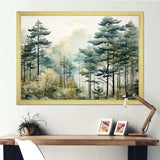 Tonalism Whispering Pines Pointillism I - Landscapes Canvas Wall Art