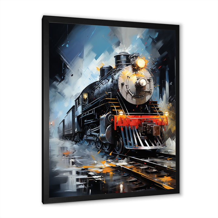 Abstract Train Fluid Motion - Train Canvas Wall Art