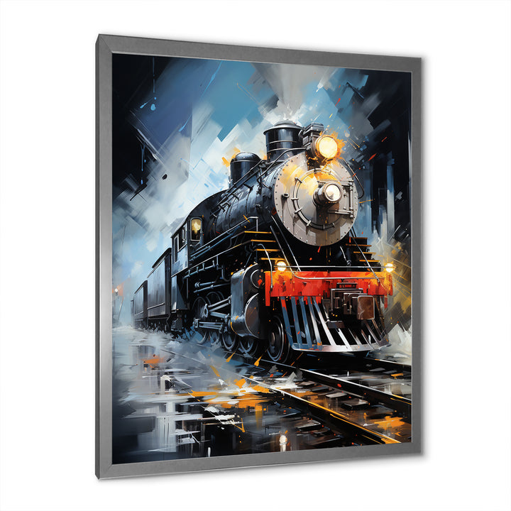 Abstract Train Fluid Motion - Train Canvas Wall Art