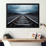 Train Minimalist Tracks II - Transportation Canvas Wall Art