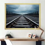 Train Minimalist Tracks II - Transportation Canvas Wall Art