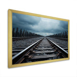 Train Minimalist Tracks II - Transportation Canvas Wall Art