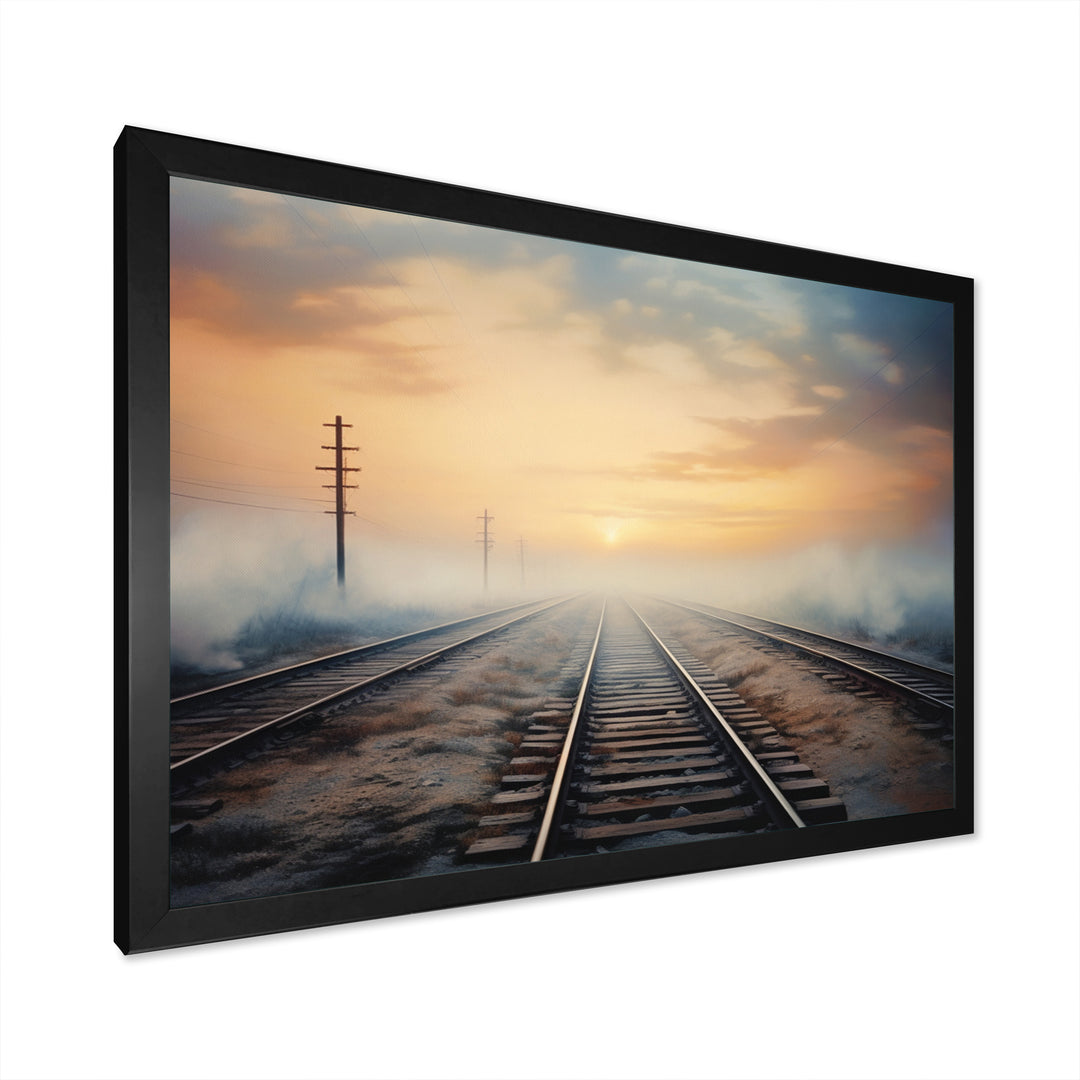 Train Transcendent Tracks - Train Canvas Wall Art