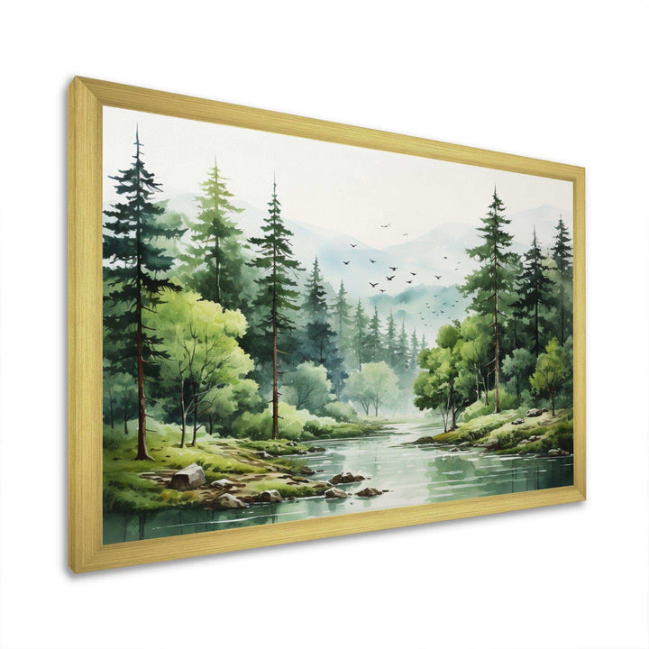Tranquil Forests Landsacpe I - Landscapes Canvas Wall Art