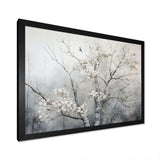 Grey Tree Monochrome Reverie - Floral Canvas Wall Art