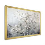 Grey Tree Monochrome Reverie - Floral Canvas Wall Art