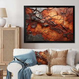 Brown Orange Abstract Redwood Tree Collage - Floral Canvas Wall Art