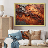 Brown Orange Abstract Redwood Tree Collage - Floral Canvas Wall Art