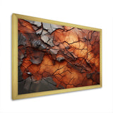 Brown Orange Abstract Redwood Tree Collage - Floral Canvas Wall Art