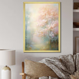 Pink Trees Romantic Impression I - Landscapes Canvas Wall Art