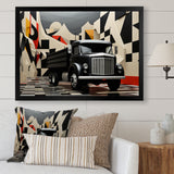 Truck 53Ft Geometric Momentum I - Truck Canvas Wall Art