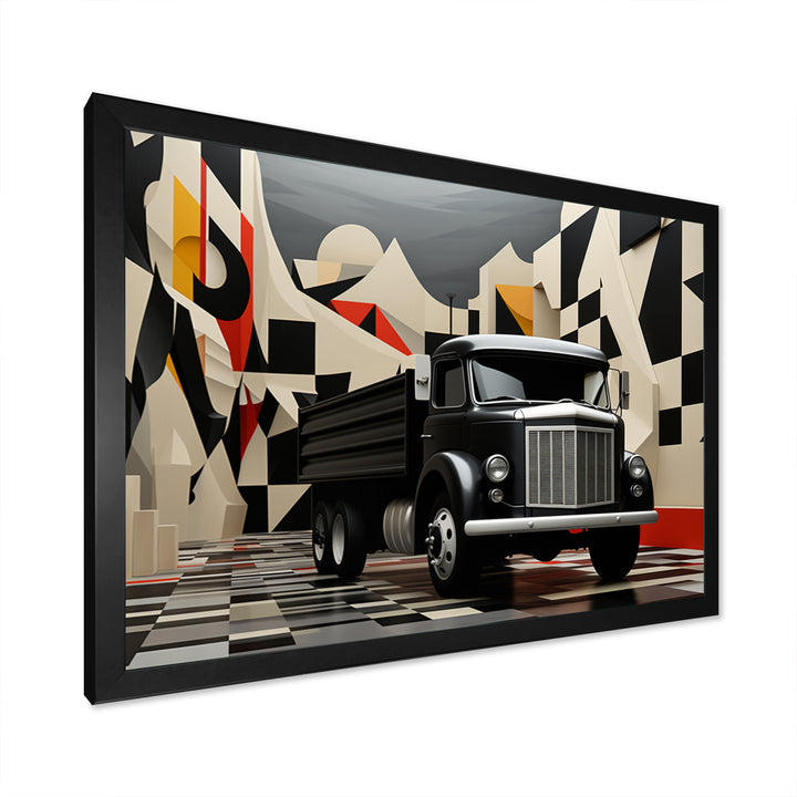 Truck 53Ft Geometric Momentum I - Truck Canvas Wall Art