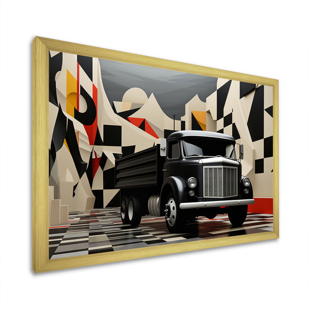Truck 53Ft Geometric Momentum I - Truck Canvas Wall Art