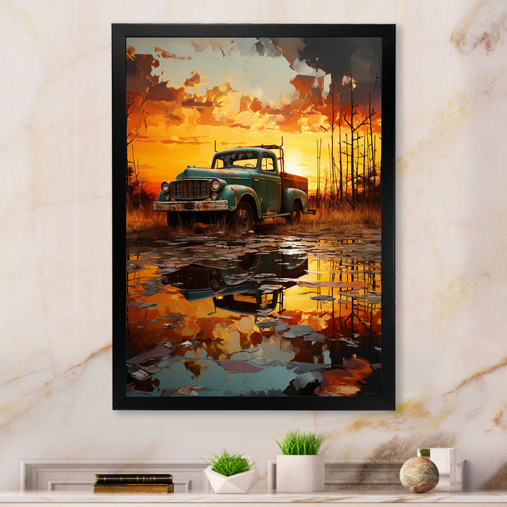 Yellow Truck 53Ft Sublime Landscapes I - Truck Canvas Wall Art
