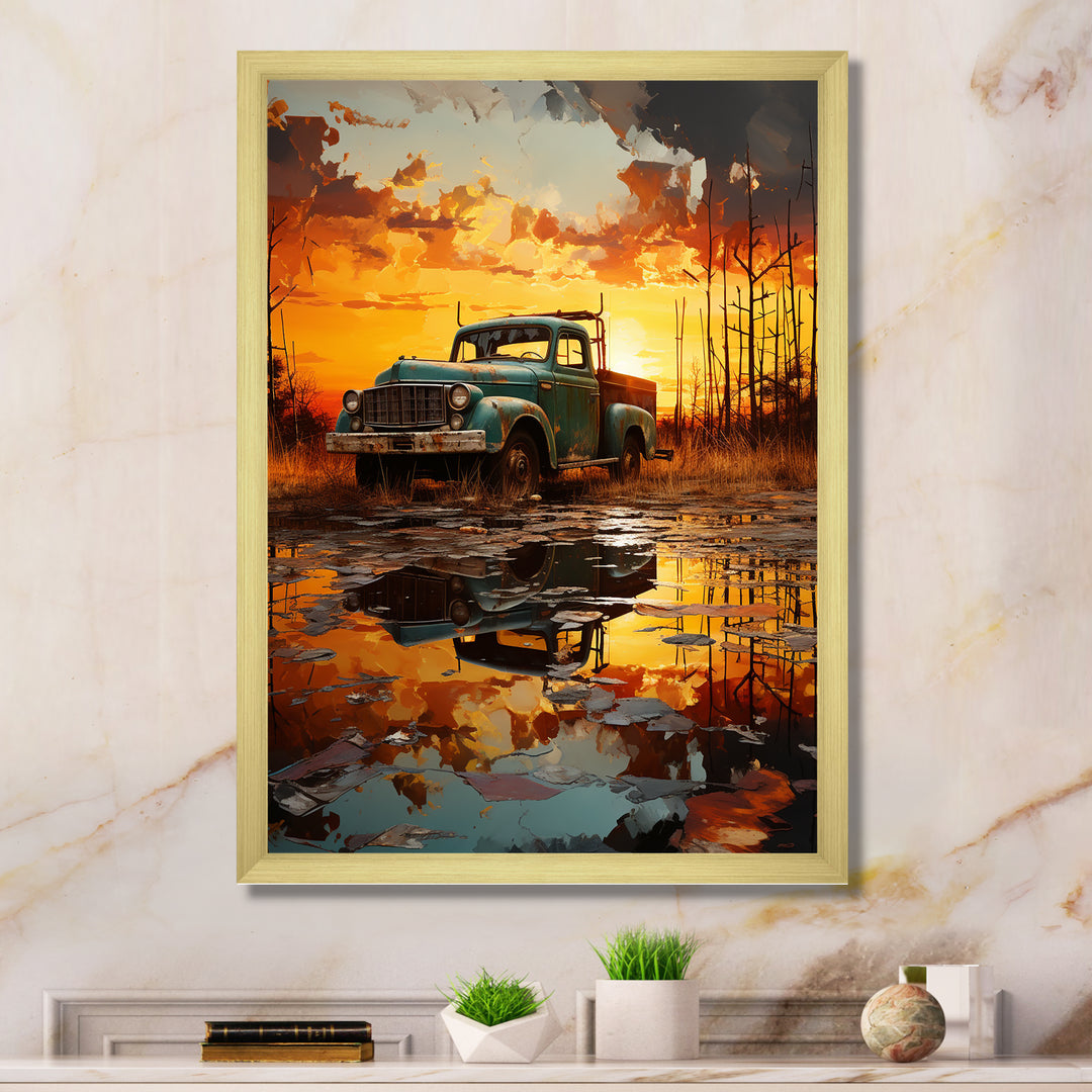 Yellow Truck 53Ft Sublime Landscapes I - Truck Canvas Wall Art