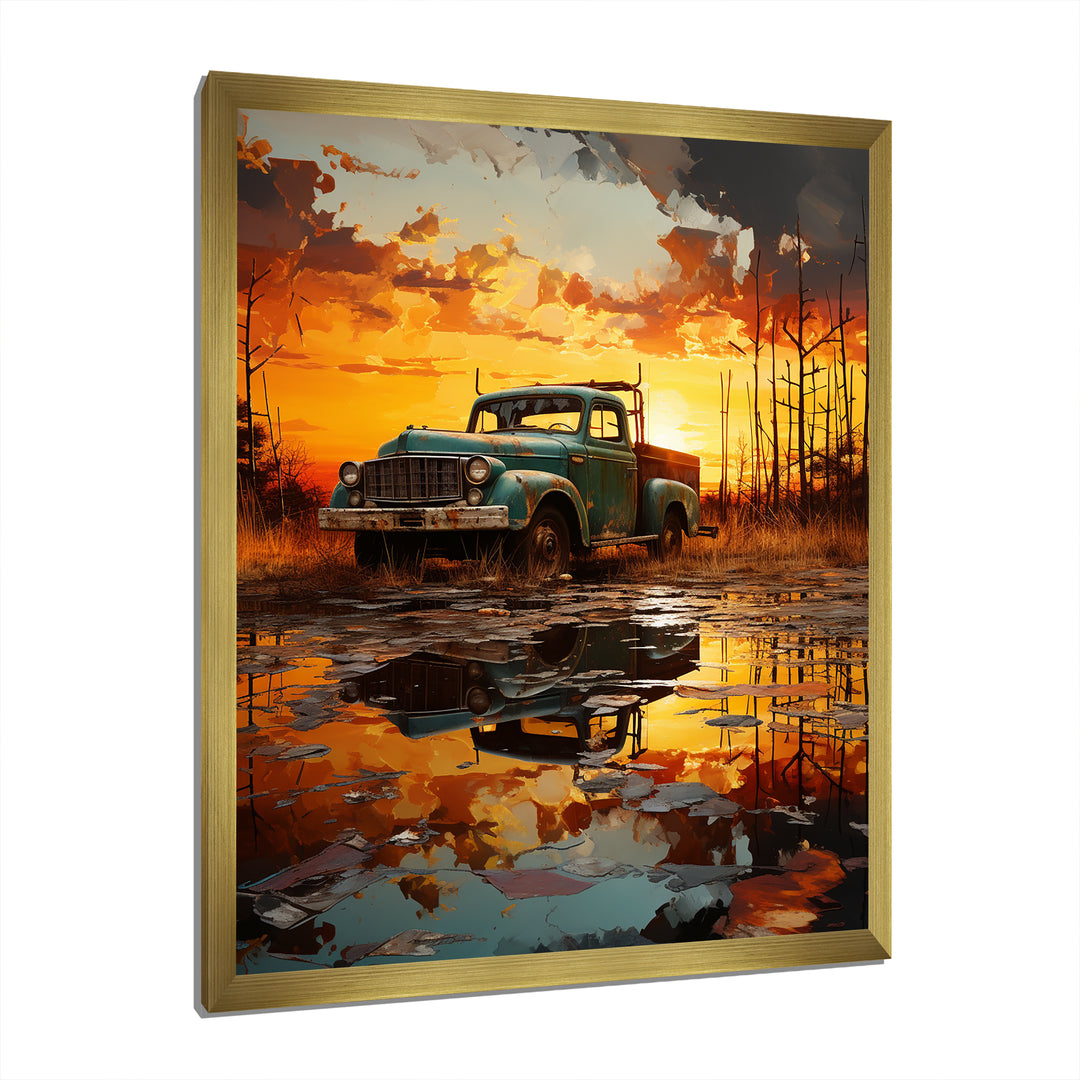 Yellow Truck 53Ft Sublime Landscapes I - Truck Canvas Wall Art