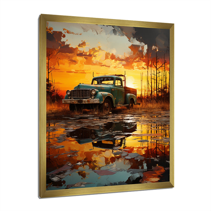 Yellow Truck 53Ft Sublime Landscapes I - Truck Canvas Wall Art