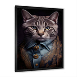 Stylish Cat In Fancy Blue Fashion Design I