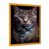 Stylish Cat In Fancy Blue Fashion Design I