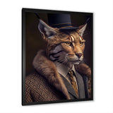Stylish Cat In Fancy Fashion Design - Cat Large Canvas Wall Art