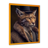Stylish Cat In Fancy Fashion Design - Cat Large Canvas Wall Art