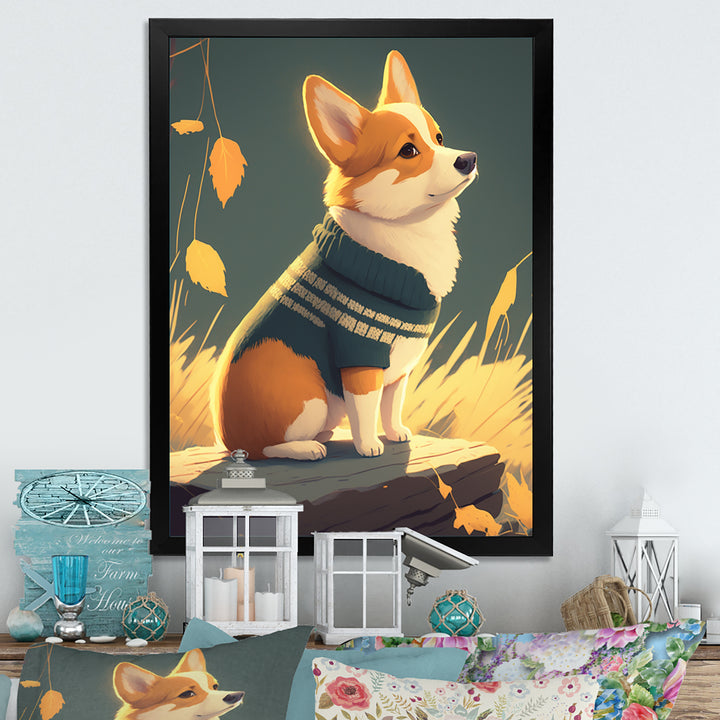 Cute Little Corgi Dog - Dog Wall Decor