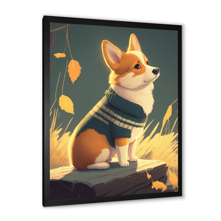 Cute Little Corgi Dog - Dog Wall Decor