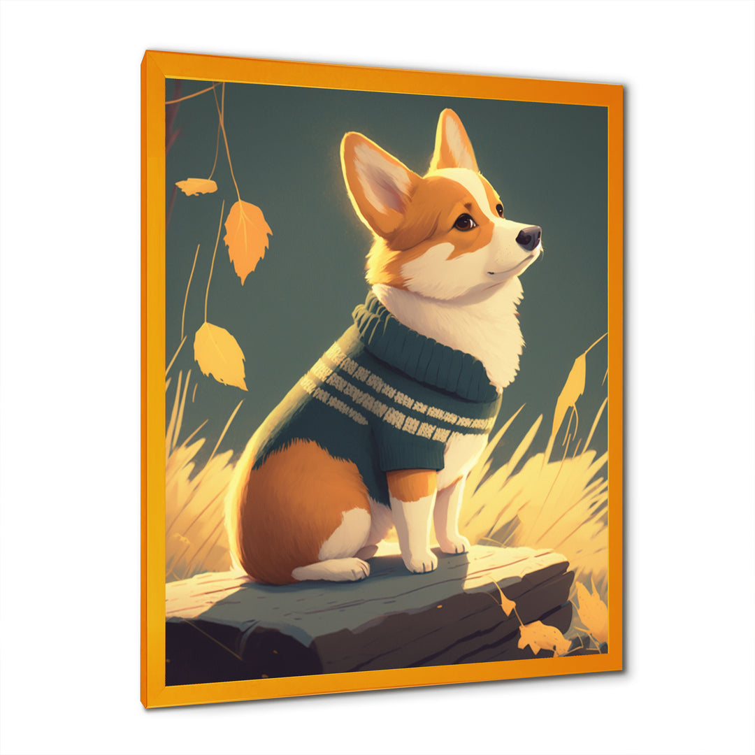 Cute Little Corgi Dog - Dog Wall Decor