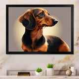 Brown And Black Dachshund - Brown Dog Daschund Wall Art